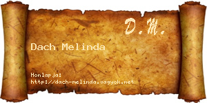 Dach Melinda névjegykártya